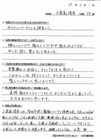 戸田市にお住いで腰椎ヘルニアに悩んでいた三箇島靖斉さま（印刷業の54歳男性）