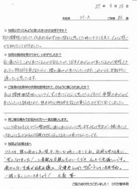 蕨市にお住いで腰椎椎間板ヘルニアで悩んでいたＭＡさま（アパレルの24歳女性）