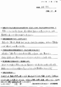 戸田市にお住いで背中の痛みに悩んでいた本坊尚大さま（営業職の30歳男性）