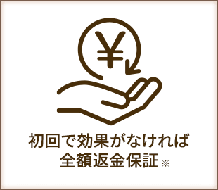 初回で効果が無ければ全額返金保証